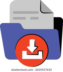 Conjunto de iconos de documentos y carpetas