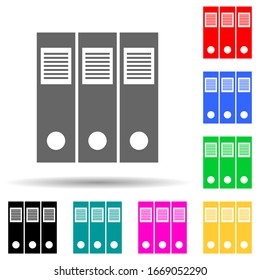 document folders multi color style icon. Simple thin line, outline vector of web icons for ui and ux, website or mobile application