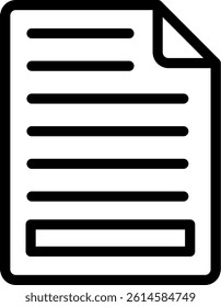Document Footer Line Vector Icon Design