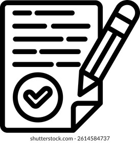 Document Form Line Vector Icon Design