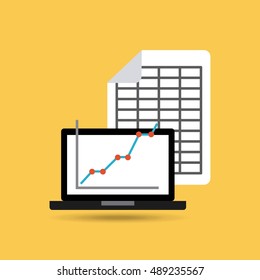 document format with electronic device vector illustration design