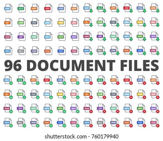 Document Format File Colored set