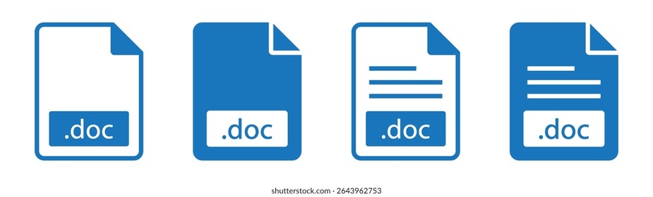 Document format file icon. Document text icon, Vector Illustration