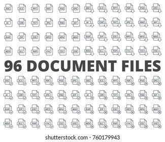 Document Format File line outlined download accepted