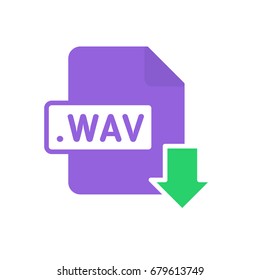 Document Format File Type Flat Icon wav
