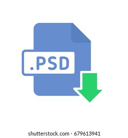 Document Format File Type Flat Icon psd