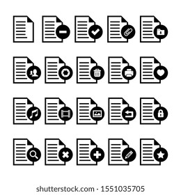 Document format icon set style