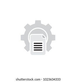 Document Gear Logo Icon Design