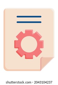 document with gear wheel icon