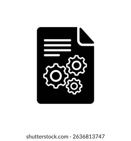 Document with Gears Symbolizing Decision-Making and Business Strategy