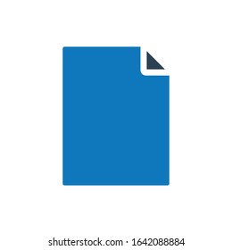 document glyph blue color icon vector 