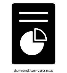 Document Glyph Flat Icon Isolated On White Background
