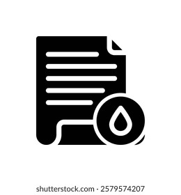 Document Glyph Icon. Document Icon
