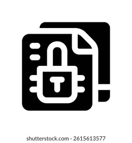 document glyph icon. Strong and solid vector icon for websites, mobile interfaces, presentations, and visual branding. High quality and easy to edit.
