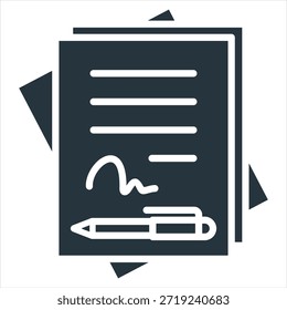 Colección de estilo de icono de glifo de documento