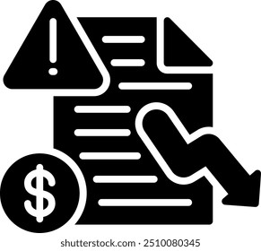 Document Glyph Vector Icon Design