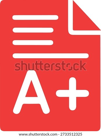 Document Grade A Plus Icon