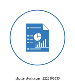 Document graph report inference icon | Circle version icon |