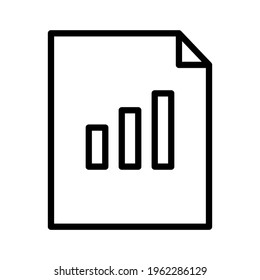 Document, graph, sales report icon vector image. Can also be used for customer support and UI. Suitable for use on web apps, mobile apps and print media.