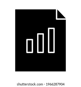 Document, graph, sales report icon vector image. Can also be used for customer support and UI. Suitable for use on web apps, mobile apps and print media.