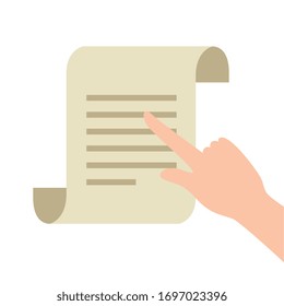 Document and hand design, Data archive storage organize business office and information theme Vector illustration