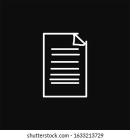 Document. Hand Drawn Outline Style Minimalist, Modern, and Elegant SEO Search Engine Optimization Icon. Vector Logo Editable.