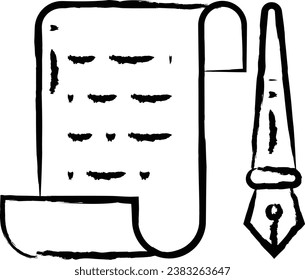 Document hand drawn vector illustration