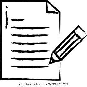 document hand drawn vector illustration