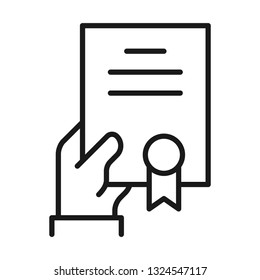 Document in hand. Line style