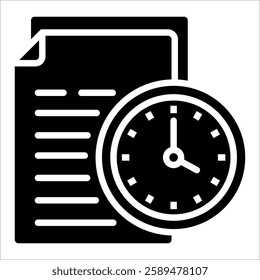 Document History Icon Element For Design