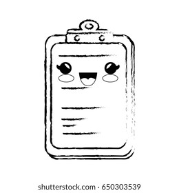 document holder paper smiley