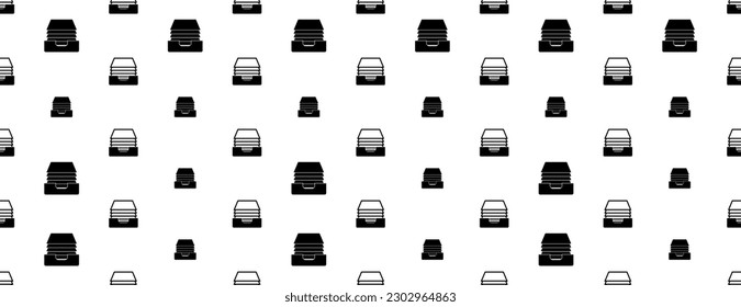 Icono de la bandeja del titular del documento Patrón sin inconvenientes, Ilustración de arte del vector de la bandeja del soporte del papel de Office