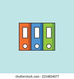 document holder vector illustration. vector graphics of work document container, simple elegant flat style.