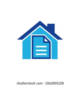 Document House Logo Icon Design