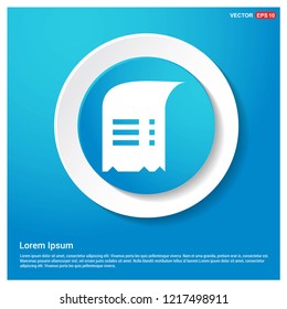 Document Icon Abstract Blue Web Sticker Button - Free vector icon