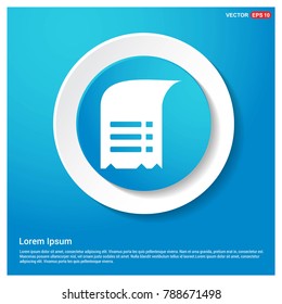 Document Icon Abstract Blue Web Sticker Button