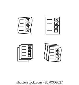 Document icon for app illustration vector flat design