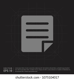 Document Icon - Black Creative Background