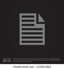 Document Icon - Black Creative Background - Free vector icon