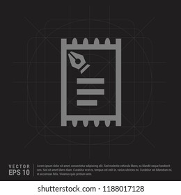 Document Icon - Black Creative Background - Free vector icon