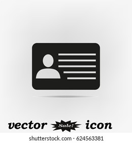 Document icon, black vector illustration