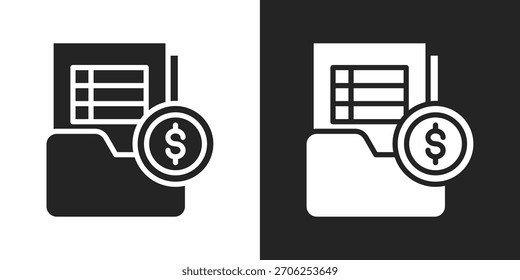 document Icon In Black And White Glyph Style