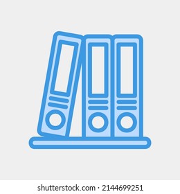 Document icon in blue style, use for website mobile app presentation