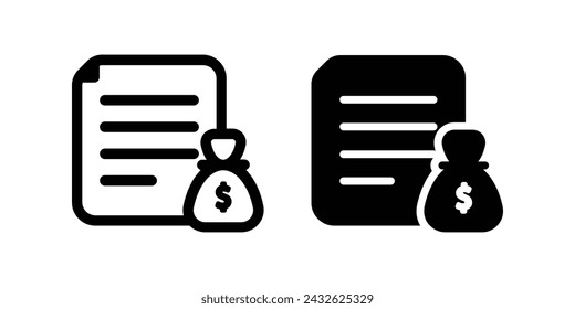 Icono de documento. Ilustración plana del icono del vector