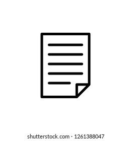 document icon. Can be used for web, logo, mobile app, UI, UX 