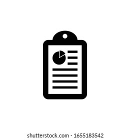 document icon with chart or graph vector