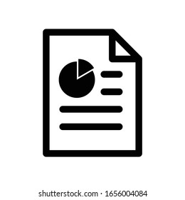 document icon with chart or graph vector