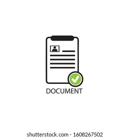 document icon  with check and cross symbol  vector illustration 