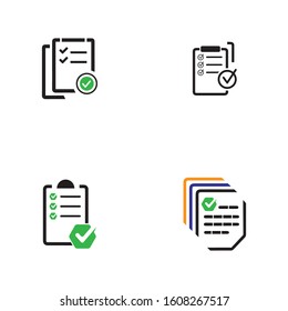 document icon  with check and cross symbol  vector illustration 