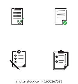 document icon  with check and cross symbol  vector illustration 